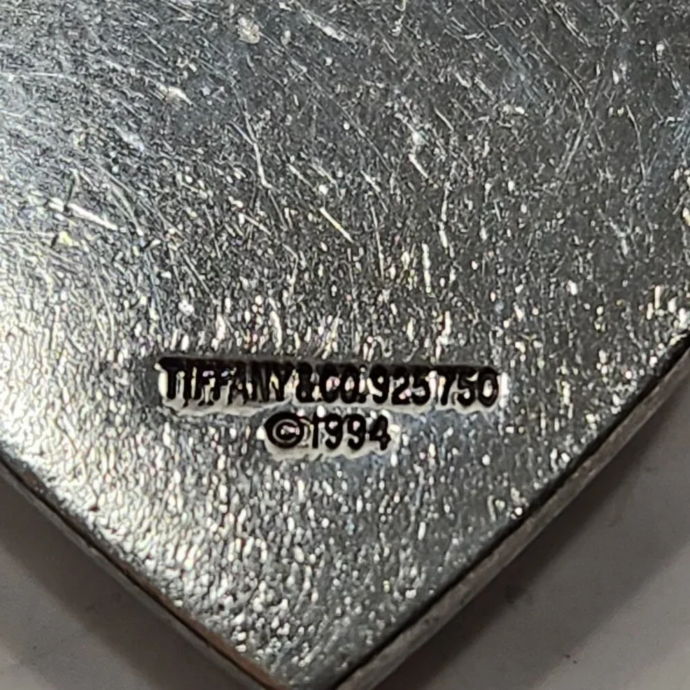 Vintage 1994 Tiffany & Co. Sterling Silver/18K Yellow Gold Heart W/Key Link Nck - Picture 2 of 7